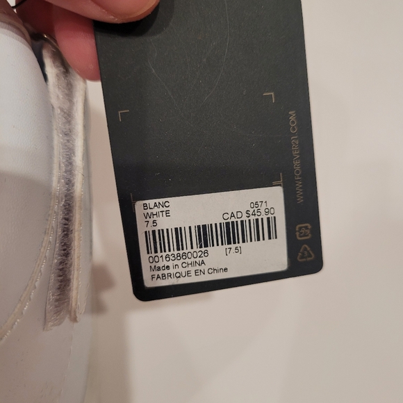 Forever 21 White High-top Women's Sneakers Shoes size 7.5 NWT - Picture 4 of 5